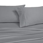 Royal Hotel’s Solid Gray 1000-Thread-Count Super-Deep 4pc Queen Bed Sheet Set 100% Cotton, Sateen Solid, Extra Deep Pocket
