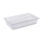Rubbermaid Commercial Products Cold Food Insert Pan for Restaurants/Kitchens/Cafeterias, Full Size, 4 Inches Deep, Clear (FG131P00CLR)