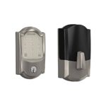 Schlage Encode Smart WiFi Deadbolt with Camelot Trim in Satin Nickel (BE489WB CAM 619)