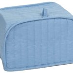 RITZ Polyester / Cotton Quilted Four Slice Toaster Appliance Cover, Dust and Fingerprint Protection, Machine Washable, Light Blue