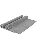 Chakir Turkish Linens Hotel & Spa Quality, Highly Absorbent 100% Turkish Cotton Bath Mats (2 Pack, Gray)
