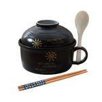 Cereal Bowls Coupe Cereal Bowls Ceramic rice bowl instant noodle cup bowl with lid with handle student bowl lunch box soup bowl microwave restaurant kitchen Food Service Equipment & Supplie Kitchen