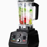 WantJoin Professional Blender, Countertop Blender ,Kitchen Blender Food Mixer 2200W, High Power Home and Commercial Blender with High Speed, Built-in Timer, Smoothie Maker 2200ml for Crushing Ice, Frozen Dessert, Soup,fish (Rubber)