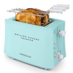 Nostalgia TCS2AQ Grilled Cheese Easy-Clean Toaster Baskets and Adjustable Toasting Dial, Aqua