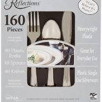 Reflections Silver Plastic Cutlery – 160 Piece