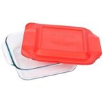 Pyrex 8 Inch Square Baking Dish, Red