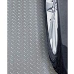 Resilia Heavy Duty Garage Floor Runner & Protector Mat – Non-Slip Grip, Embossed Diamond Plate Pattern, Water & Stain Resistant, Silver, 48 inches Wide (4 feet x 20 feet)