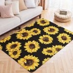 Area Rug Sunflowers Autumn Colorful Large Rug Mat for Living Room Bedroom Playing Room 6.6′ x 5