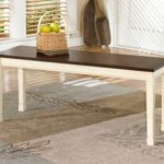 Signature Design by Ashley Whitesburg Dining Room Bench, Brown/Cottage White