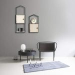 Desktop Drawer Decoration Small House Quilted Storage Wall Shelf Drawer Bedroom Dining Room Wall Decoration Pendant Design (Color : Black, Size : 201240 cm/8516 inch)