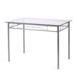 JAXSUNNY Kitchen Dining Table Set Multipurpose Table 5-Piece Dining and Chair Set Glass Top Beige