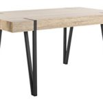 Safavieh Home Alyssa Rustic Industrial Brown and Black Dining Table