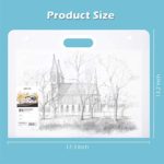 Art Portfolio with Handles, Azuzn Artist Artwork Bag, Waterproof Portfolio Folder for Artwork, Art Folder Art Portfolio Storage Case for Drawing Photography or Poster. (17.3213.22 Inch)