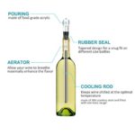 Wine Chiller, 3-in-1 Stainless Steel Wine Bottle Cooler Stick – Rapid Iceless Wine Chilling Rod with Aerator and Pourer – Perfect Wine Accessories Gift