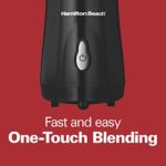 Hamilton Beach Personal Blender for Shakes and Smoothies with 14oz Travel Cup and Lid, Black (51101AV)