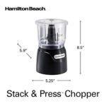 Hamilton Beach Mini 3-Cup Food Processor & Vegetable Chopper, 350 Watts, for Dicing, Mincing, and Puree, Black (72850)