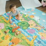 Baby Care Play Mat Foam Floor Gym – Non-Toxic Non-Slip Reversible Waterproof, Pingko and Friends, Large