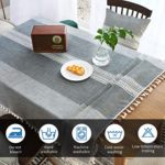 ARICHOMY Table Cloth, Square Tablecloth Cotton Linen Stitching Anti-Fading Wrinkle Free, Tablecloths Washable Dust-Proof Embroidery Table Cover for Kitchen Dinning Party Farmhouse Table Cloth