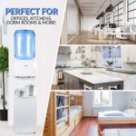 Igloo IWCTL352CHWH Hot & Cold Top-Loading Water Cooler Dispenser, Holds 3 & 5 Gallon Bottles, Child Safety Lock, Perfect For Homes, Kitchens, Offices, Dorms, White