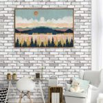 SIGNFORD Framed Canvas Home Artwork Decoration Abstract Mountain Nature Scenery Canvas Wall Art for Living Room, Bedroom – 24×36 inches