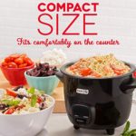 Dash DRCM200BK Mini Rice Cooker Steamer with Removable Nonstick Pot, Keep Warm Function & Recipe Guide, Black