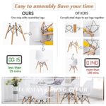 Furmax Pre Assembled Style Mid Century Modern DSW Shell Lounge Plastic Kitchen, Dining, Bedroom, Living Room Side Chairs Set of 4, White