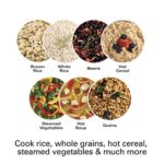 Hamilton Beach Digital Programmable Rice Cooker & Food Steamer, 8 Cups Cooked (4 Uncooked), With Steam & Rinse Basket, Stainless Steel (37518)