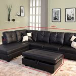 Beverly Fine Funiture Sectional Sofa Set, 91A Black