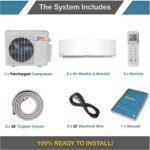 COOPER AND HUNTER 2 Zone Mini Split – 9000 + 12000 Ductless Air Conditioner – Pre-Charged Dual Zone Mini Split – Includes Two Free 25′ Linesets – Premium Quality – USA Parts & Awesome Support