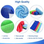 12Pcs Premium Microfiber Cleaning Cloth by ovwo – Highly Absorbent, Lint Free, Scratch Free, Reusable Cleaning Supplies – for Kitchen Towels, Dish Cloths, Dust Rag, Cleaning Rags in Household Cleaning