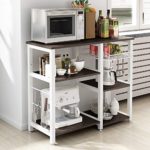 soges 3-Tier Kitchen Baker’s Rack Utility Microwave Oven Stand Storage Cart Workstation Shelf, W5s-B