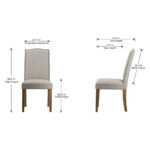 A&B Home Furniture Dining Chairs Urban Style with Nailhead Trim for Dining Room, Kitchen, Living Room, Set of 2(Smoky Gray)