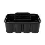 Rubbermaid Deluxe Carry Caddy for Cleaning Products, Spray Bottles, Sports/Water Bottles, and Postmates/Uber Eats Drivers, Black (FG315488BLA)