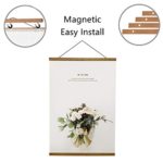 Miaowater Magnetic Poster Frame Hanger,16×20 16×22 16×24 Light Wood Wooden Frames Hangers for Photo Picture Art Canvas Print Artwork Wall Hanging Teak Wood 16”