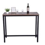 shamoluotuo Modern Bar Table Set Dining Coffee Table Leisure Wooden Tea Breakfast Table Office Conference Pedestal Desk Pub Table Industrial Kitchen Counter (1PC Pub Table)