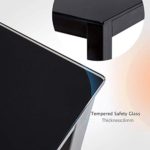 Mecor 7-Piece Glass Dining Table Set, Glass Top Kitchen Table with 6 Faux Leather Chairs Breakfast Furniture,Black