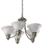 Hardware House 544452 54-4452 Bristol 5 Light Chandelier, 24″x15″, Satin Nickel