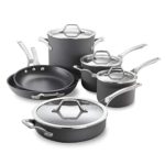 Calphalon Signature 10 Piece Set|Hard Anodized Nonstick Pots, Black