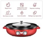 2200W 2 in 1 Electric Smokeless Grill and Hot Pot, 110V Detachable Easy to Clean BBQ & Shabu Shabu with Independent Temperature Control for 2-8 People Family Gathering Friend Meeting Party