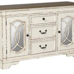 Signature Design by Ashley Realyn Dining Room Server, Chipped White