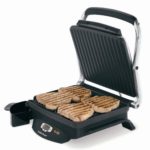 Hamilton Beach Steak Lover’s Electric Indoor Searing Grill, Nonstick 100 Square, Stainless Steel (25331), Black and Stainless, Medium