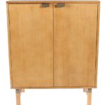 Amazon Brand – Rivet Mid-Century Modern Pine Bar Cabinet, 31.5″W, Brown