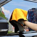 Mofeez 9pcs Car Cleaning Tools Kit with Blow Box Car Tire Brush Wash Mitt Sponge Wax Applicator Microfiber Cloths Window Water Blade Brush