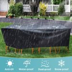 AKEfit Patio Cover,Patio Furniture Set Covers Waterproof Outdoor Furniture Lounge Porch Sofa Waterproof Dust Proof Protective Loveseat Covers