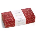 Tea Forte Petite Presentation Box Tea Samplers, Assorted Variety Tea Box, 10 Handcrafted Pyramid Tea Infusers (Warming Joy – Red/Gold)