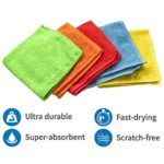 S&T INC. 968601 Microfiber Cleaning Cloths, Reusable and Lint-Free Towels for Home, Kitchen and Auto, 50 Pack, Assorted, Multi Color