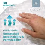 Luxurious Bath Pillow for Women & Men :: Ergonomic Bathtub Cushion for Neck, Head & Shoulders :: with QuiltedAir Mesh for Breathable Comfort :: Includ