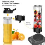 Sboly Personal Blender, Single Serve Blender for Smoothies and Shakes, Small Juice Blender with 2 Tritan BPA-Free 20Oz Blender Cups and Cleaning Brush, 300W