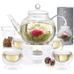 Teabloom Flowering Tea – 12 Unique Varieties of Fresh Blooming Tea Flowers – Hand-Tied Natural Green Tea Leaves & Edible Flowers – 12-Pack Gift Canister – 36 Steeps, Makes 250 Cups