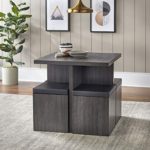 Dining Mainstays 5-Piece Dexter Set with Storage Ottoman (Reclaimed Grey)